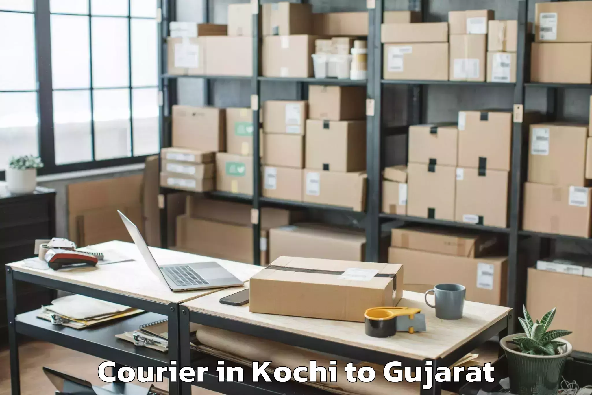 Book Your Kochi to Adalaj Courier Today